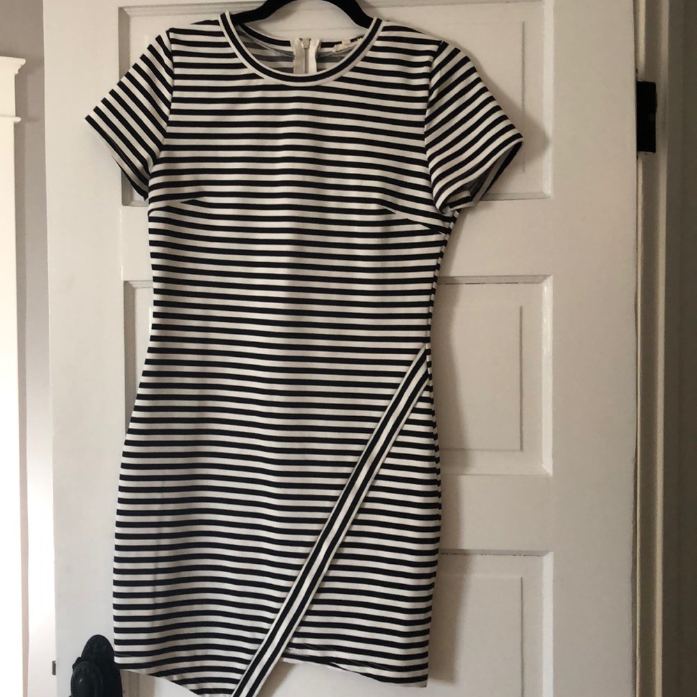 NWOT Tea n Cup Black and White Fitted Dress